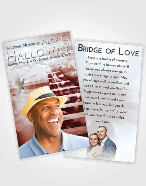 Funeral Prayer Card Template Ruby Love Stairway for the Soul