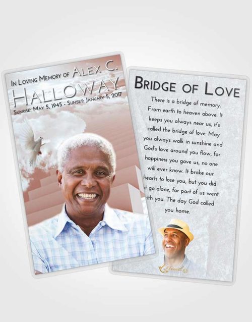 Funeral Prayer Card Template Ruby Love Stairway to Divinity