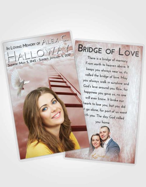 Funeral Prayer Card Template Ruby Love Stairway to Forever