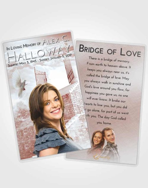 Funeral Prayer Card Template Ruby Love Stairway to the Gates of Heaven