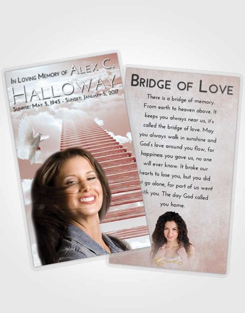 Funeral Prayer Card Template Ruby Love Steps to Heaven
