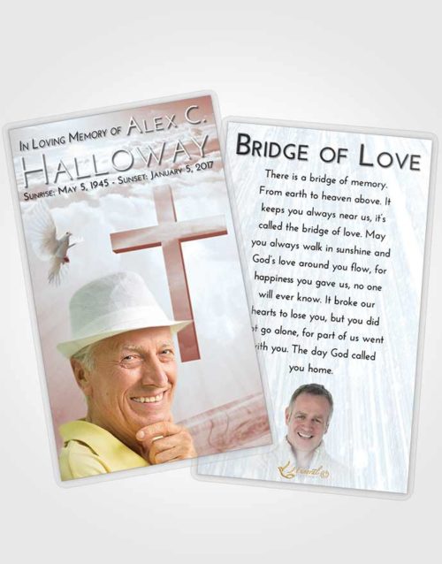 Funeral Prayer Card Template Ruby Love The Cross of Life