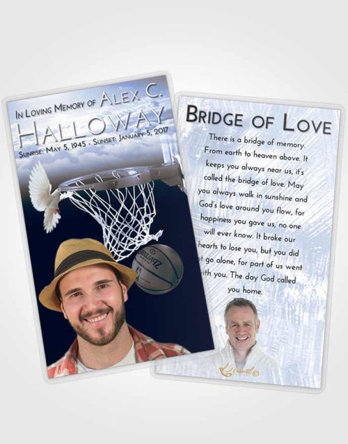 Funeral Prayer Card Template Splendid Basketball Journey