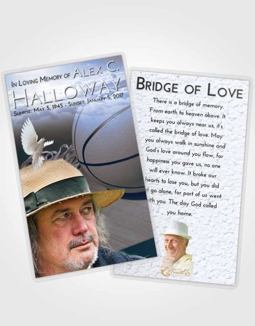 Funeral Prayer Card Template Splendid Basketball Peace