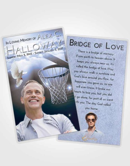 Funeral Prayer Card Template Splendid Basketball Pride