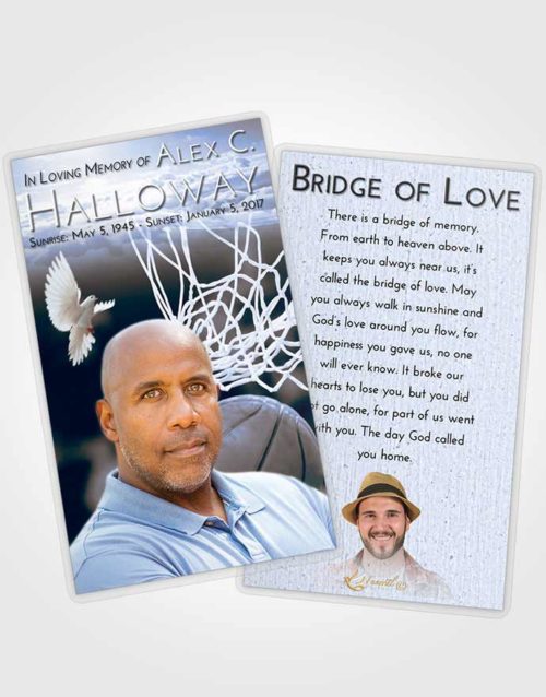 Funeral Prayer Card Template Splendid Basketball Swish