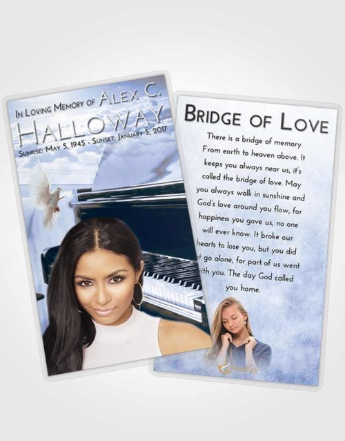Funeral Prayer Card Template Splendid Grand Piano