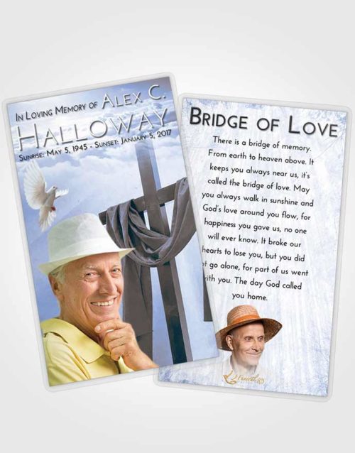 Funeral Prayer Card Template Splendid Loving Cross