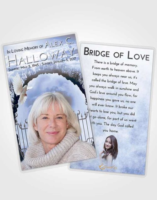 Funeral Prayer Card Template Splendid Mystical Gates of Heaven