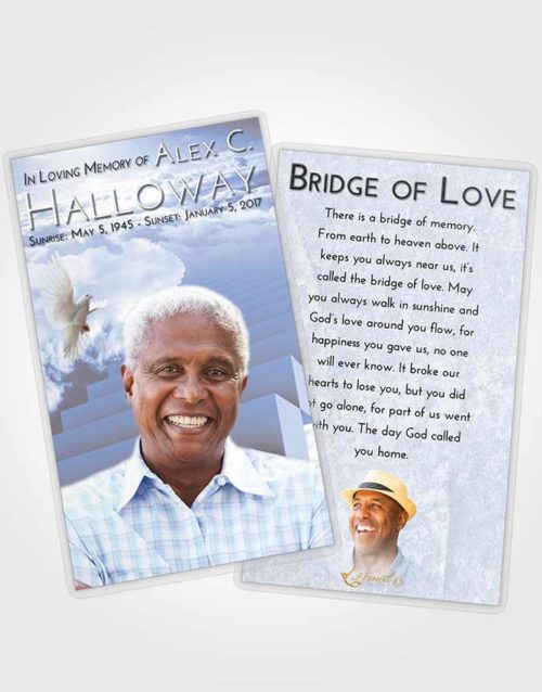Funeral Prayer Card Template Splendid Stairway to Divinity