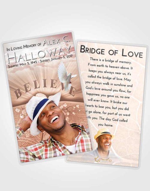 Funeral Prayer Card Template Strawberry Love Bible Belief