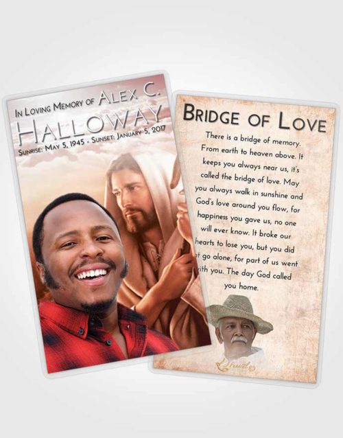 Funeral Prayer Card Template Strawberry Love Faith in Jesus
