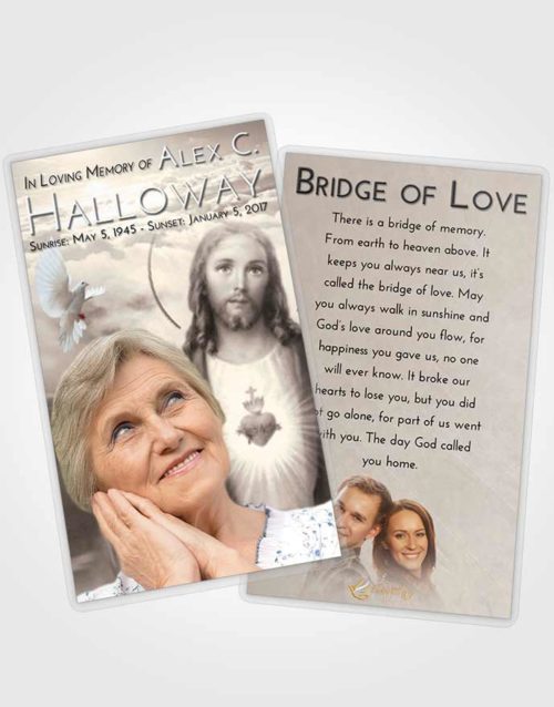 Funeral Prayer Card Template Tranquil Jesus our Lord