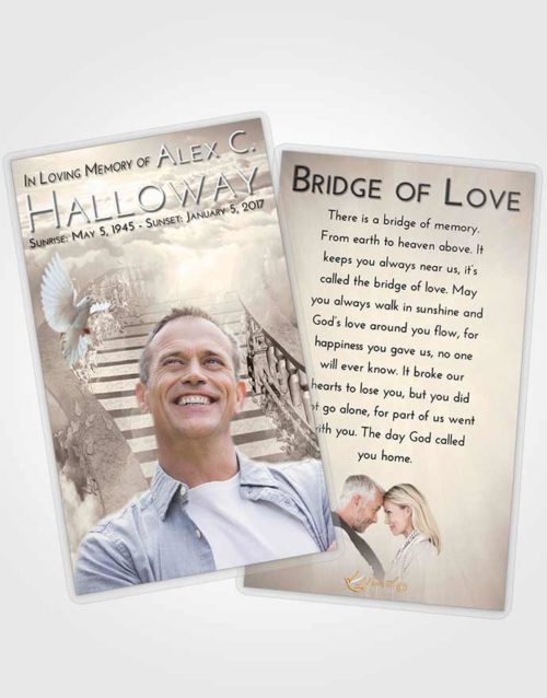 Funeral Prayer Card Template Tranquil Stairway to Freedom