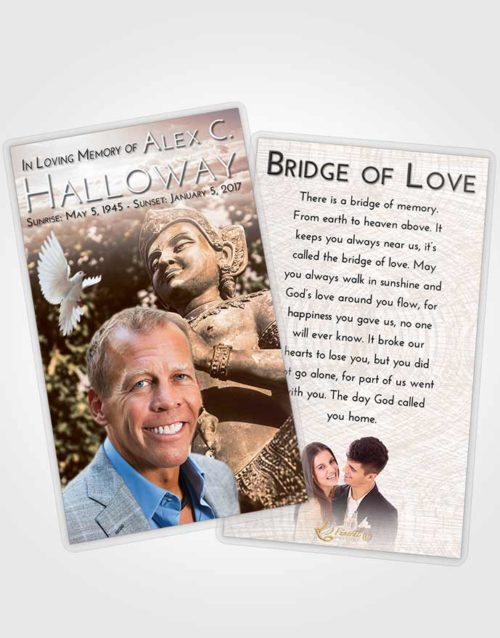 Funeral Prayer Card Template Vintage Love Vishnu Surprise