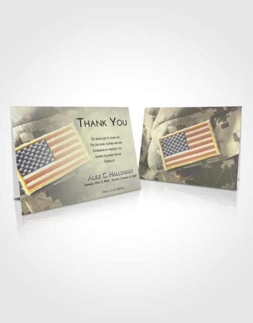 Funeral Thank You Card Template At Dusk Army Days