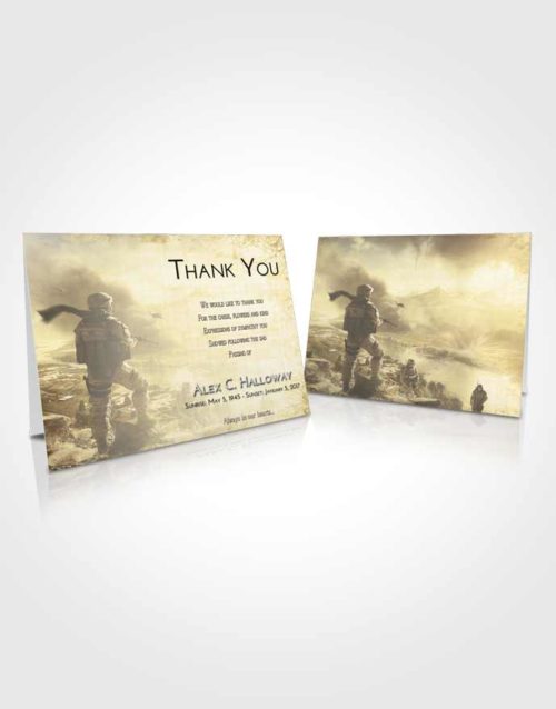 Funeral Thank You Card Template At Dusk Army Life