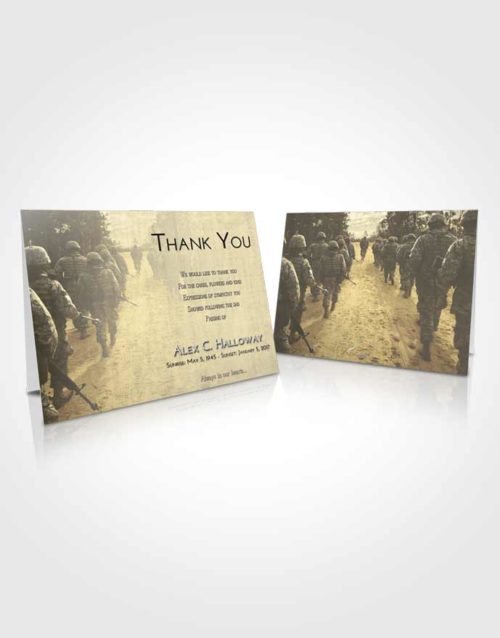 Funeral Thank You Card Template At Dusk Army March
