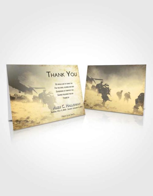 Funeral Thank You Card Template At Dusk Army Sacrifice