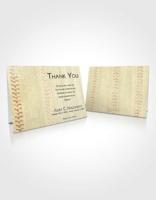 Funeral Thank You Card Template At Dusk Baseball Honor