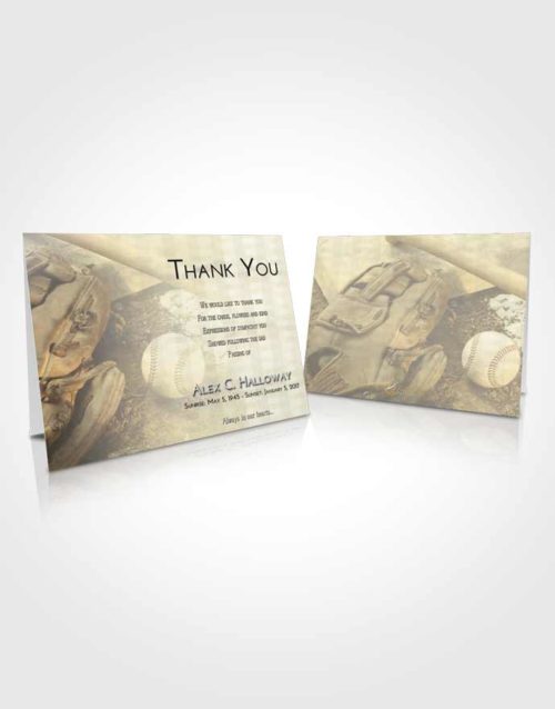 Funeral Thank You Card Template At Dusk Baseball Peace