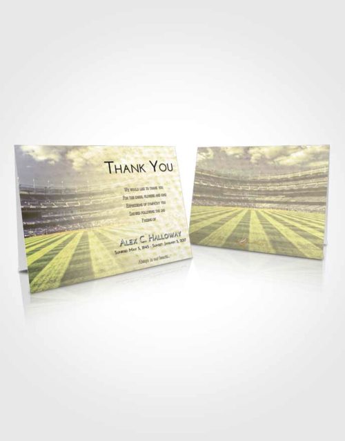 Funeral Thank You Card Template At Dusk Baseball Serenity