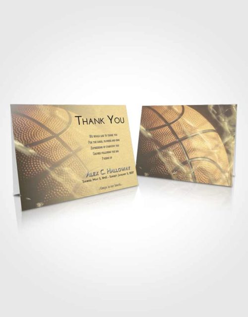 Funeral Thank You Card Template At Dusk Basketball Fame