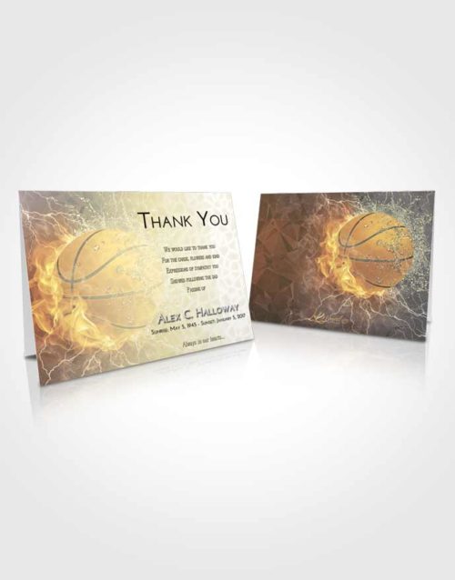 Funeral Thank You Card Template At Dusk Basketball Heat