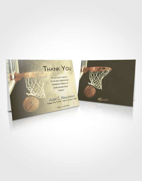 Funeral Thank You Card Template At Dusk Basketball Journey