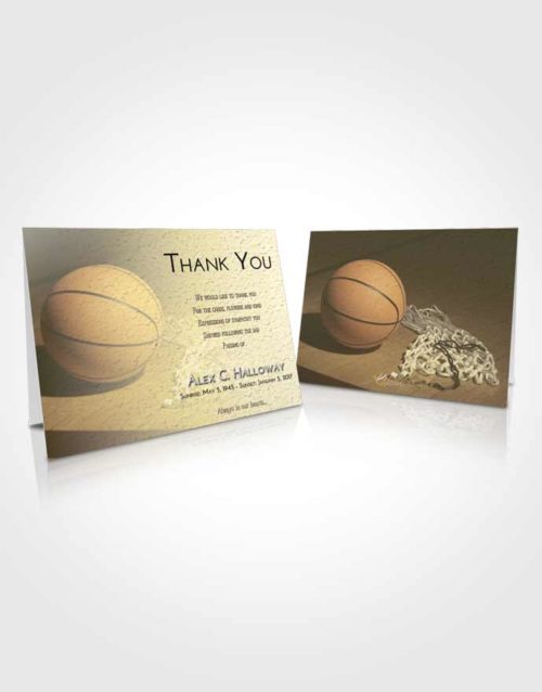 Funeral Thank You Card Template At Dusk Basketball Peace