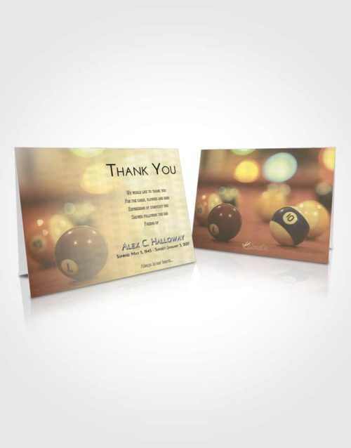 Funeral Thank You Card Template At Dusk Billiards Tranquility