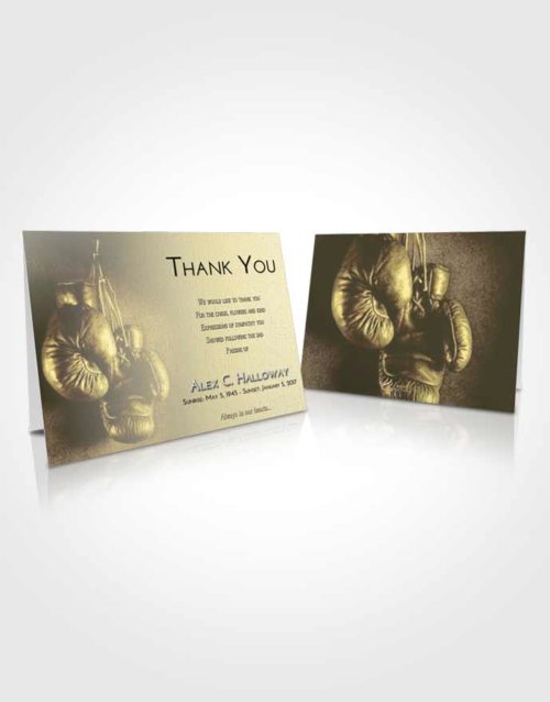 Funeral Thank You Card Template At Dusk Boxing Serenity