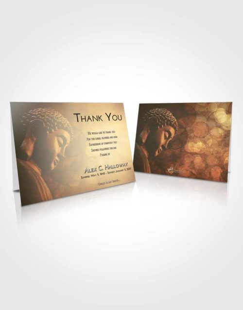 Funeral Thank You Card Template At Dusk Buddha Divinity