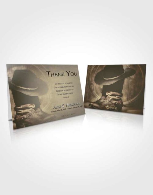 Funeral Thank You Card Template At Dusk Cowboy Desire