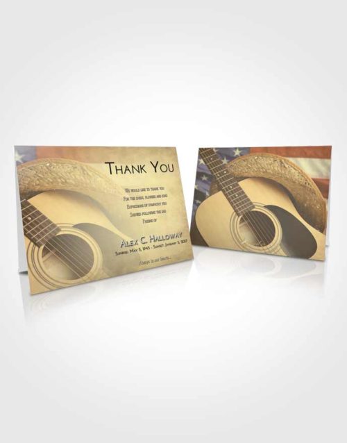 Funeral Thank You Card Template At Dusk Cowboy Heaven