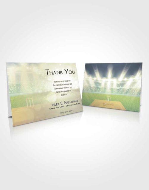 Funeral Thank You Card Template At Dusk Cricket Pride
