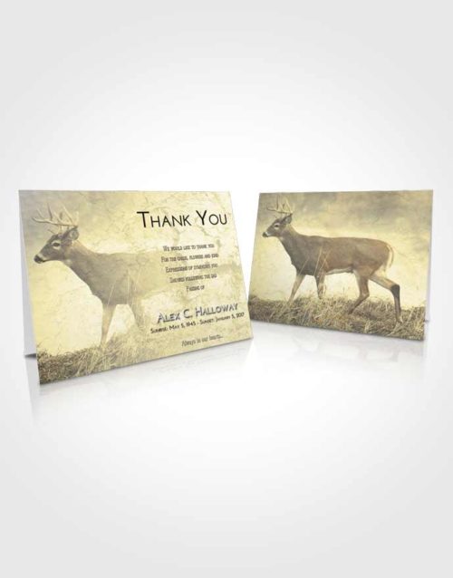 Funeral Thank You Card Template At Dusk Deer Game