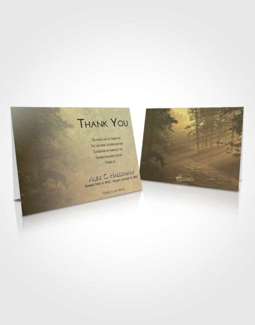 Funeral Thank You Card Template At Dusk Deer Hunt