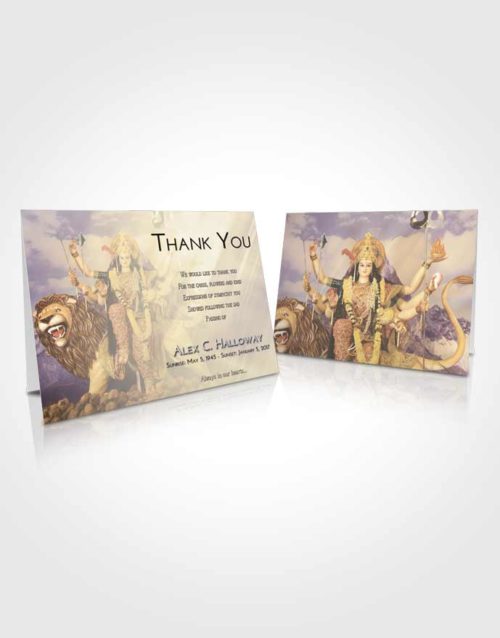 Funeral Thank You Card Template At Dusk Durga Tranquility