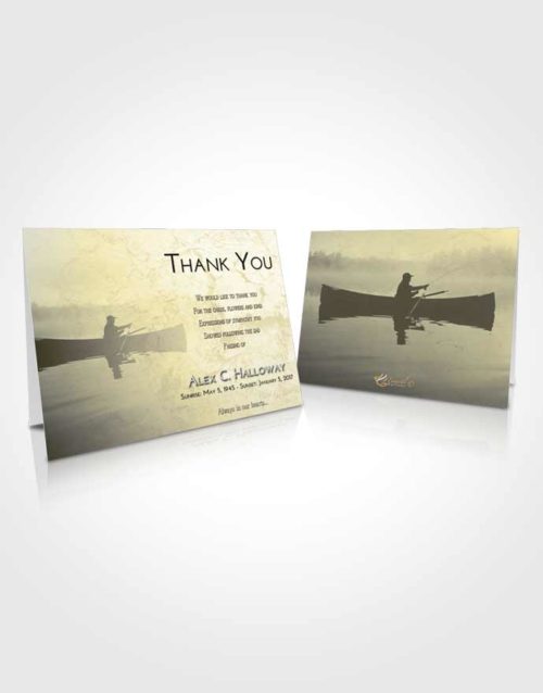 Funeral Thank You Card Template At Dusk Fish in the Water