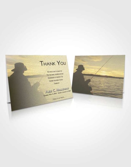 Funeral Thank You Card Template At Dusk Fishing Desire