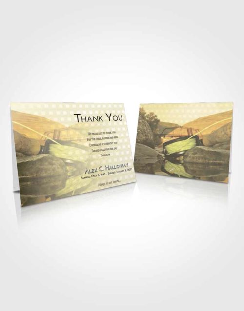 Funeral Thank You Card Template At Dusk Fishing Dreams
