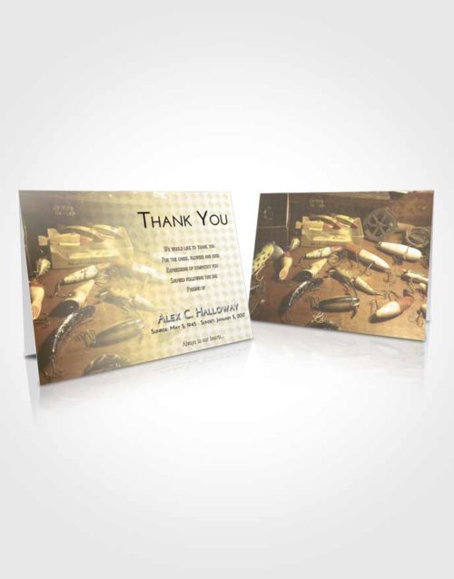 Funeral Thank You Card Template At Dusk Fishing Honor