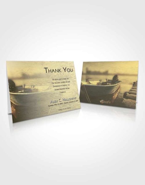 Funeral Thank You Card Template At Dusk Fishing Life
