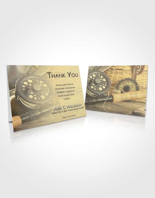 Funeral Thank You Card Template At Dusk Fishing Paradise