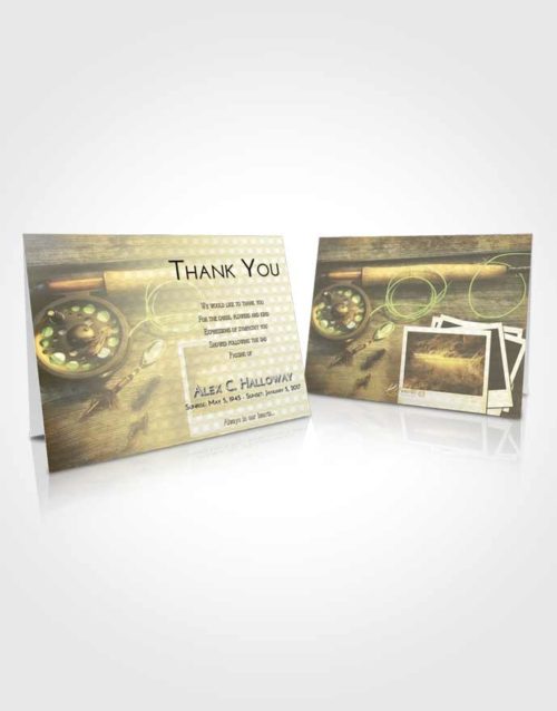 Funeral Thank You Card Template At Dusk Fishing Pride