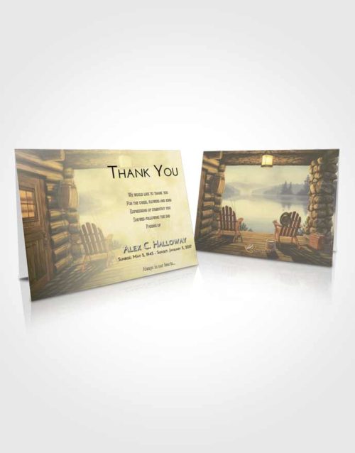 Funeral Thank You Card Template At Dusk Fishing Retreat