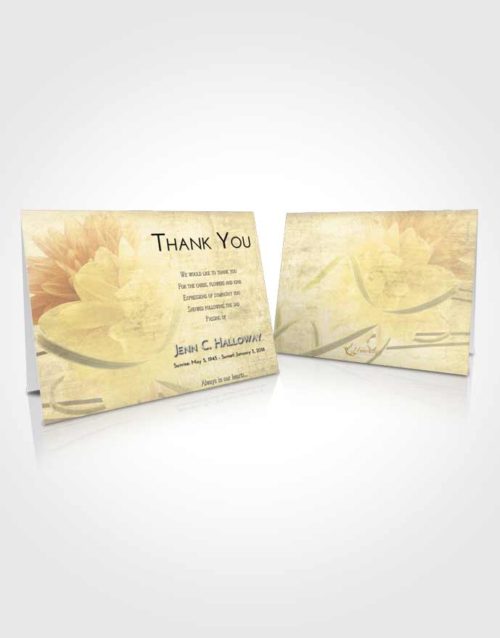 Funeral Thank You Card Template At Dusk Floral Dream