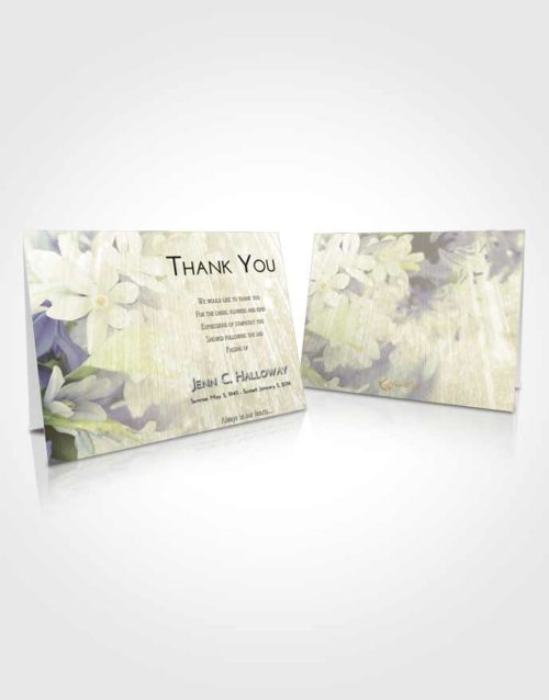 Funeral Thank You Card Template At Dusk Floral Serenity