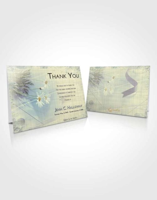 Funeral Thank You Card Template At Dusk Floral Style